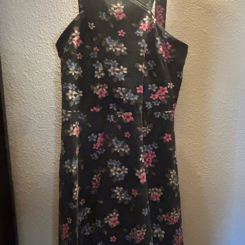 Hollister Black Dress with Floral Accents